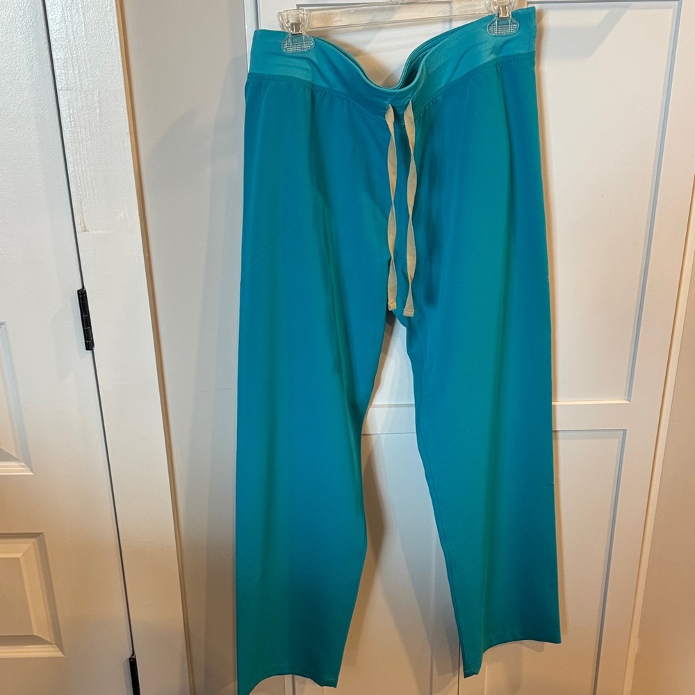 Figs Turquoise Technical Collection Pants